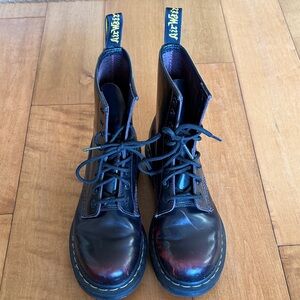 Dr. Martens dark cherry Lace-Up Boots